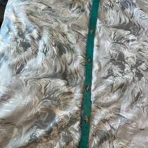 Teal Belt with Silver Accents